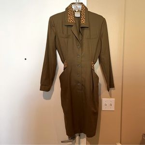 Byblos power suit olive wool with paisley accents this is for Bergdorf Goodman